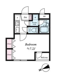 ネートウル中馬込【101号室号室】の間取り