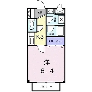 コーポ・アンソレイエ【1階】の間取り