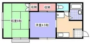 ハイム寒川【201号室】の間取り