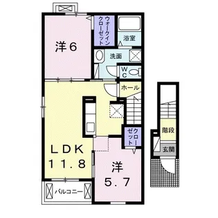 アミティーK2【2階】の間取り