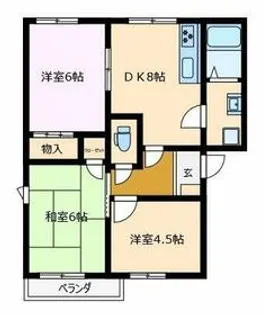 ユトリロ一色町【B-201号室】の間取り