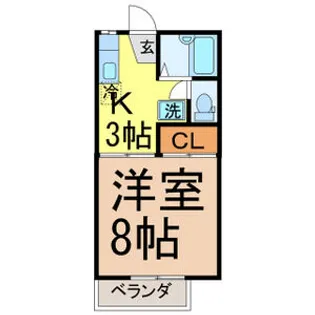 コーポカレンジュラ【103号室】の間取り