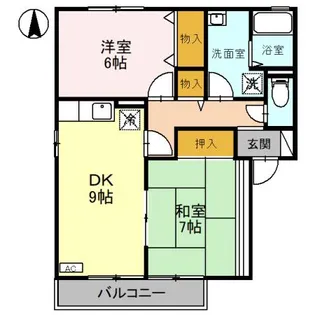 セジュール喜多 D【2階】の間取り
