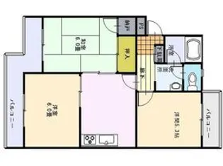シオン千代田【206B号室】の間取り