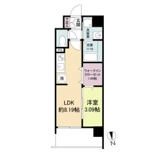 WORVE吹田江坂【6階】の間取り