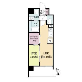 WORVE吹田江坂【9階】の間取り