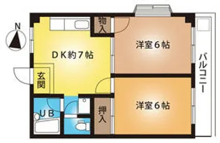 第三奥泉ハイツ【2階】の間取り