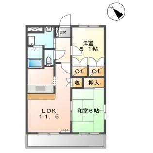 Aセンチュリー【2階】の間取り