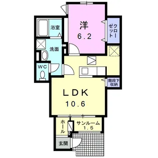 ウイ アウリイ【1階】の間取り