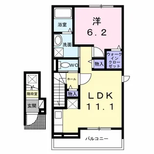エクセレントⅢ【2階】の間取り