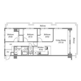レジデンス多摩川西六郷【3階】の間取り