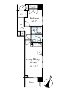 パール新子安【302号室号室】の間取り