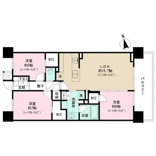 ザ・パークハウス岡崎【1002号室】の間取り