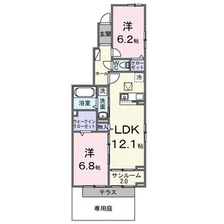 アヴィニア グランツ【1階】の間取り