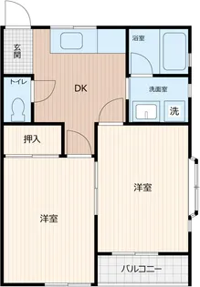 玉戸コーポ【201号室】の間取り