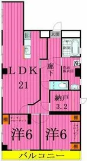 RIBEIRAⅠ〜リベイラワン〜【2階】の間取り