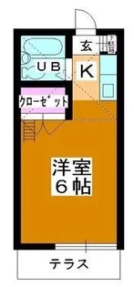 クロノス北坂戸【106号室】の間取り