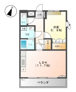 ガーデンヒルズ【2階】の間取り