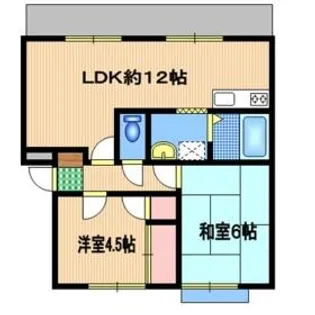 SUNハイツ(サンハイツ)【1階】の間取り