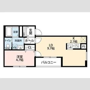 リーブルファイン南越谷1号棟【201号室】の間取り