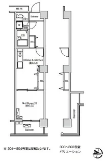 トリニティー芝浦【7階】の間取り
