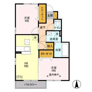 ロザージュ B【1階】の間取り