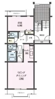 コーポレート南与野【404号室】の間取り