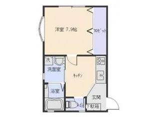 パークハウスヒラソルⅡ号館【2-A号室】の間取り