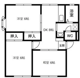 サンビレッジ静岡 D棟【201号室】の間取り