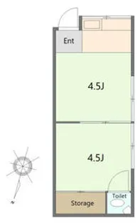 新井荘【201号室】の間取り