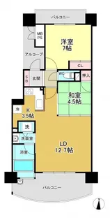 ラ・メルカーサⅡ【7階】の間取り