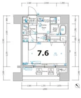 XEBEC糀谷【8階】の間取り