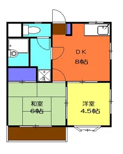 ハイツ広瀬【202号室】の間取り