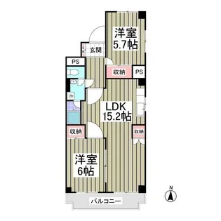 ヴァンデュール上大曽 旧前橋マンション【2階】の間取り