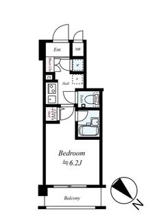 キャパシタス中野【504号室号室】の間取り