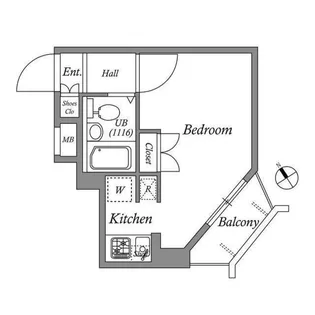 レジディア横濱関内【5階】の間取り