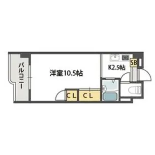 カルム東豊中【5階】の間取り