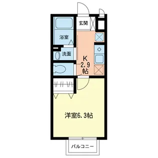 ドミール【0201号室】の間取り