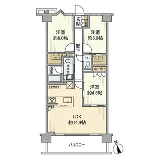 サンクレイドル浦安Ⅲ【3階】の間取り