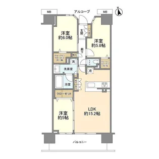 デュオヒルズ柏【11階】の間取り