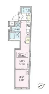 スカイコートリュクス品川大崎【2階】の間取り