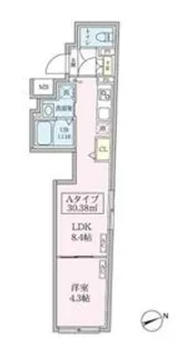 スカイコートリュクス品川大崎【1階】の間取り