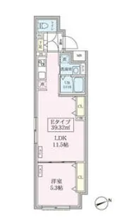 スカイコートリュクス品川大崎【1階】の間取り