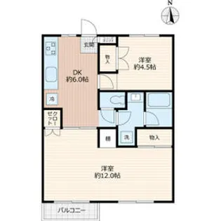 アムスプラザA【202号室】の間取り