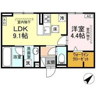 ノブレス【1階】の間取り