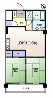 チェリーハイツ【402号室】の間取り