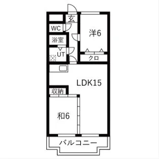 オアシス鷹丘【2階】の間取り