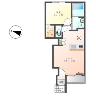 ブルースター【1階】の間取り