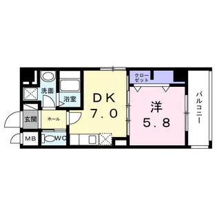 アーバン アイランド・ウエスト【3階】の間取り