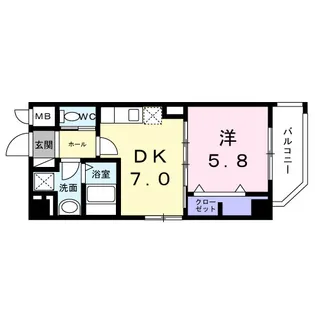 アーバン アイランド・ウエスト【4階】の間取り